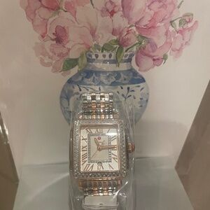Deco Madison Mid Two Tone 18K Pink Gold Diamond Watch